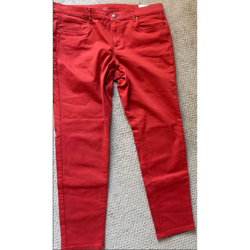 LOFT Rare size 16 Cotton Straight Slim Leg Preppy Casual Modern Casual Mom Jeans